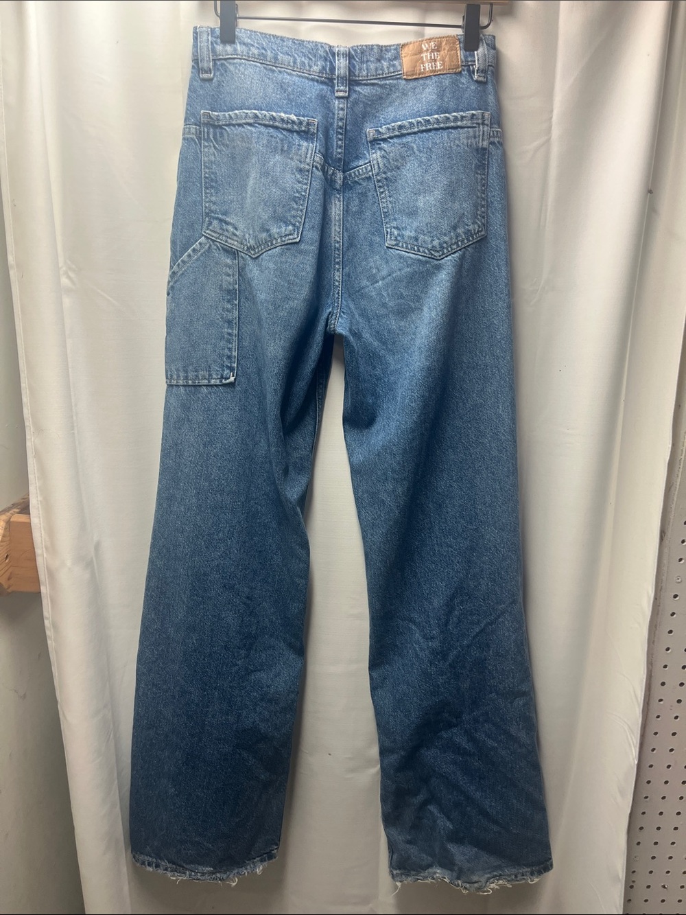 We The Free Medium Wash Blue Tinsley Baggy Mid Rise Straight Leg Jeans- 26 - Picture 6 of 7